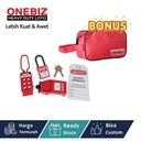 Paket LOTOTO elektrikal, Paket LOTOTO electrical, Paket LOTOTO MCB, Breaker Lockout Tagout Kit Electrical - Loto Safety Padlock Set Loto, Lockout Tagout Kit Electrical Loto B7 FREE BONUS POUCH