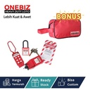 Paket LOTOTO elektrikal, Paket LOTOTO electrical, Paket LOTOTO MCB, Breaker Lockout Tagout Kit Electrical - Loto Safety Padlock Set Loto, Lockout Tagout Kit Electrical Loto A7 FREE BONUS POUCH