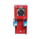Box Loto Vertical 2 System Coating Paint Switch Button + 2 Padlock - Biru Muda