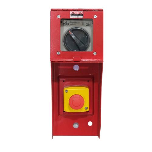 Box loto complete,clipsal 10A, emergency stop,padlock red 2, Wiring.