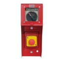 Box loto complete,clipsal 10A, emergency stop,padlock red 2, Wiring.