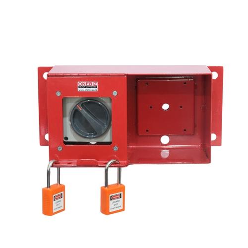 Loto Box/Safety Device Heavy Duty Horizontal + Switch Button + Padlock - Orange