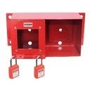 Box Loto Horizontal 2 System Coating Paint + 2 Padlock - Merah