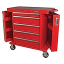 Kennedy KEN5942620K Roller Cabinet, Industrial Range, Red, Steel, 5-Drawers, 915 x 706 x 461mm, 450kg Capacity