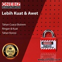 ONEBIZ Jacket Safety Padlock Red OB 14-BDJ01 A×B×C×D 16×6×39×42 mm