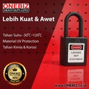 ONEBIZ Compact Safety Electrical Padlock Black OB 14-BDG15U Thermoplastic Safety Padlock