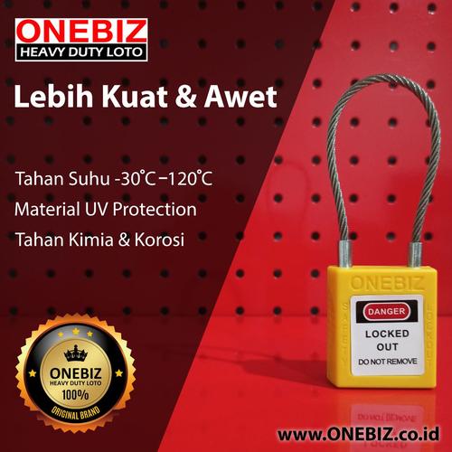 ONEBIZ Stainless Steel Shackle Safety Padlock OB 14-BDG42 CABLE SAFETY PADLOCK