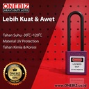 ONEBIZ Long Nylon Shackle Safety Padlock Purple OB 14-BDG38 Thermoplastic Safety Padlock