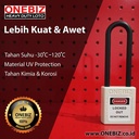 ONEBIZ Long Nylon Shackle Safety Padlock White OB 14-BDG36 Thermoplastic Safety Padlock