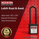 ONEBIZ Long Nylon Shackle Safety Padlock Black OB 14-BDG35 Thermoplastic Safety Padlock