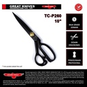 Gunting Potong Bahan Kain Golden Eagle 10inch TC-P260 - Tailor Scissor