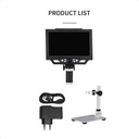 【produk promosi】Mikroskop Digital 1200X /1000X kaca Layar LCD Besar Mikroskop Amplifikasi Digital mesin Digital Elektronik Layar LCD Besar Mikroskop Solder 12MP 7 Inch pembesar Alat Pembesar Berkelanjutan - 7 inci