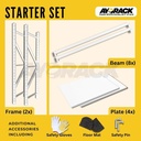 RAK GUDANG BESI AYORACK AL2-1220S 200KG - 2 METER 4 SUSUN PANJANG 1.2M - STARTER