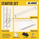 RAK GUDANG BESI AYORACK AL2-1020S 200KG - 2 METER 4 SUSUN PANJANG 1 M - STARTER