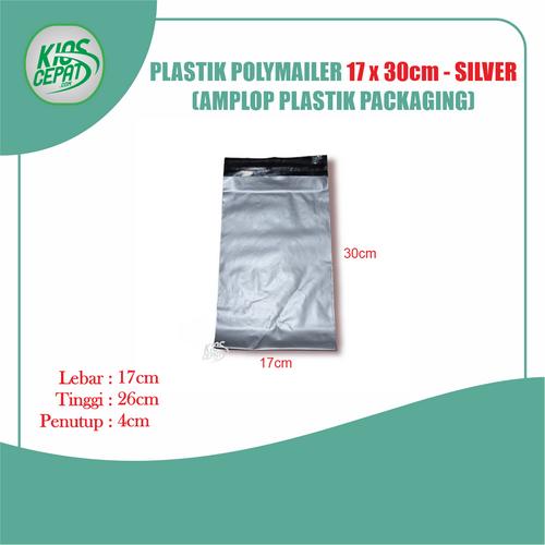 Plastik Polymailer 17 x 30cm - SILVER (Amplop Plastik Packaging)