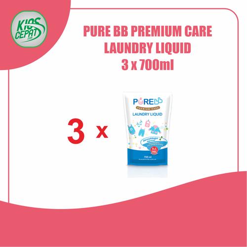 [SUPER BUNDLING] Pure BB Laundry Liquid Refill 700ml isi 3Pouch
