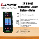 SNDWAY Wall Scanner dan Laser Distance Meter 120 meter Laser Merah Deteksi Kayu, Kabel, Tembaga, Besi Dalam Tembok SW-6100GT