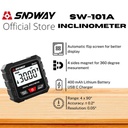 SNDWAY Digital Inclinometer Waterpas Sudut Kemiringan Magnetic SW-101A