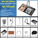 Bak Cuci Piring Hitam/Kitchen Sink Stainless Luxury Black Besar - 6845hitam