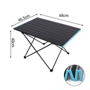 Luar Ruangan Portabel Aluminium Alloy Tenda Meja Lipat Sederhana Meja Campin - hitam（68cm）