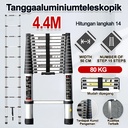 Tangga 4.4 M Lipat Alumunium/Tangga Lipat Aluminium Teleskopik 4.4 M
