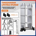 3.2Meter Tangga teleskopik portabel rumah tangga multifungsi dengan te -  3.7M+wheel