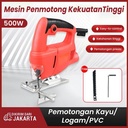 Gergaji Listrik 550W Mesin Pemotong Kekuatan Tinggi Gergaji Listrik Jigsaw Gergaji Pemotong Kayu