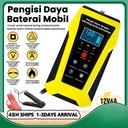 Premium Charger Aki 12V  6A Intelligent Charging System Motor Pulse Repair Motor Truck Smart Charging System  LCD Display