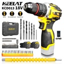 KEELAT KCD013  18v Bor Listrik 3 in 1Bor Baterai Multifunction Mesin Bor Set for Beton Bisa digunakan sebagai palu - KCD013-18V-2Bat