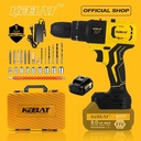 【KEELAT】 Cordless Drill Combo Kit 12-in-1 Impact Drill Dapat Dilepas Retrofit Alat Multifungsi DIY Menghemat Uang dan Ruang adaptor aksesoris Amplas Baterai Bor Battery Car Gergaji - Mesin+1Drill Bit*1