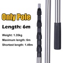 【KEELAT-KHBSS004】 6m Tongkat Pemetik Buah Gunting Dahan Teleskopik Serbaguna Alat Petik Buah Panjang Teleskopik Metal Fruit Picker Bisa Gergaji Potong Ranting  Can DIY Cutter - Only 6m Pole