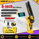 【KEELAT-KEC008】 Brushless  8 Inch  Gergaji Cordless Chainsaw Gergaji Mesin Lithium Gergaji Rantai Elektrik Portable Genggam Lithium - 8+3.0Ah Bat*1