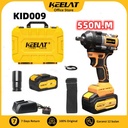 【KEELAT KID009】 550N.M 1/2" Impact Wrench Mesin bor Cordless Heavy Duty Electric Wrench Impact Drill Screwdriver Impact Gun Battery Torsi