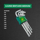 Feibao Kunci L Set 9 Pcs Ujung Bulat & Bintang / Hex Key Set / Kunci L Pendek/Medium/Panjang - Medium Bintang (333)