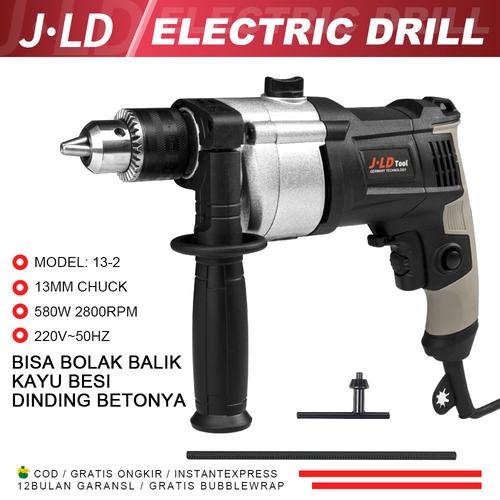 JLD Bor Listrik Variable Speed impact drill 13mm Mesin Bor Kayu Bor Tangan Bolak Balik Electric Drill Bor Beton Kayu Besi Tembok Bor Listrik Impact 13-2 - 13-2-1010