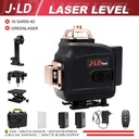 J.LD Laser Level 4D Line Laser Level 16-line Green Laser Tripod Horizontal Vertikal 360 Derajat Self Leveling Cross Lazer Level