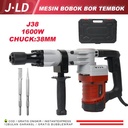 JLD Mesin Bor Bobok Beton dengan Impact Demolition J38 Gratis Chisel Bits