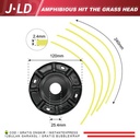 JLD 50MM Trimmer Line Senar Potong Rumput / 2.4mm Senar Mesin Potong Rumput  Grass Weed Trimmer Line - Kartu Buku Besi-1261