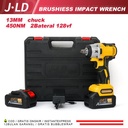 JLD-II Cordless Impact Wrench 450N.M Brushless Mesin Impact Kunci Pembuka Baut 128VF Impact original