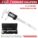 JLD Vernier Caliper Digital 6inch Digital Stainless Steel With LCD Screen 150mm High Precision Caliper Plus Box