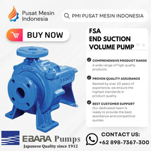POMPA CENTRIFUGAL PUMP EBARA 150 x 125 FSHA IMPELLER SIZE:200MM MS MECHANICAL SEAL (CI/BC/SUS403) (BRONZE IMPELLER)/ POMPA SENTRIFUGAL POMPA TRANSFER EBARA/ POMPA EBARA