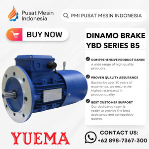 BRAKE DINAMO MOTOR YUEMA YBD 4P 1,5KW 2HP 3PHASE 380V B5/ BRAKE ELECTRIC MOTOR/ DYNAMO MOTOR LISTRIK/ DYNAMO MOTOR/ ELEKTRO MOTOR/ ELECTRO MOTOR