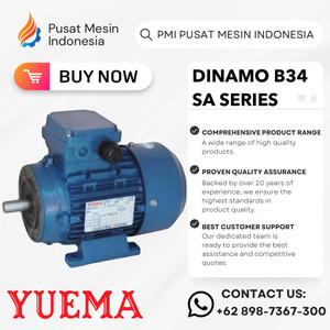 ELEKTRO MOTOR YUEMA SA 2P 2,2KW 3HP 3PHASE 380V B34/ DINAMO ELECTRIC MOTOR/ ELECTRO MOTOR 3 PHASE/ ELEKTRO MOTOR 3 PHASE 380V/ ELEKTRO MOTOR