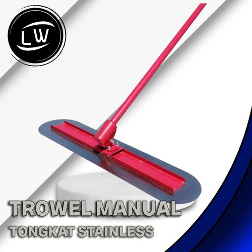 TROWEL MANUAL PERATA BETON / PERATA SEMEN COR MANUAL TONGKAT STAINLESS