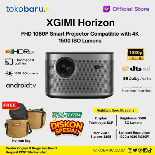 XGIMI Horizon FHD 1080P Smart Projector Compatible with 4K 2200 ANSI