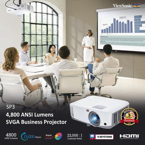 Viewsonic projector SP3 proyektor sp3 4800ANSI SVGA Garansi resmi 3 tahun for education / entertainment