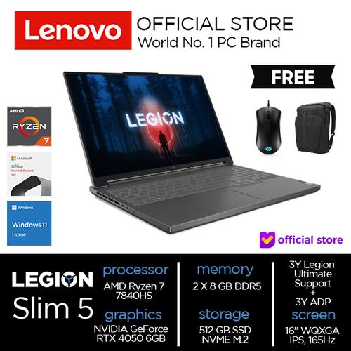 Lenovo Legion Slim 5 16APH8 Ryzen 7 7840HS 16GB 512GB RTX 4050 6GB