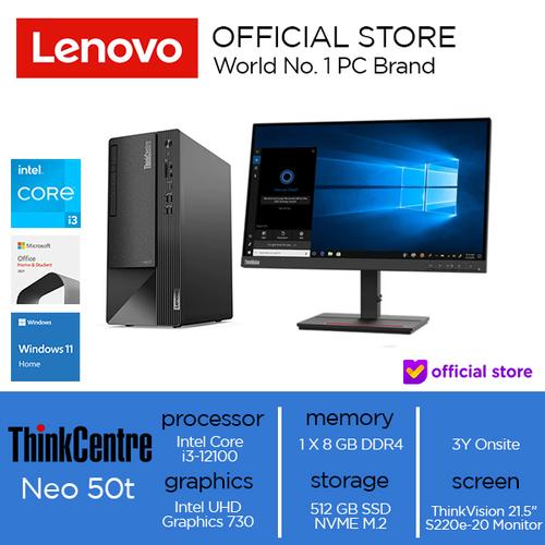 Lenovo ThinkCentre neo 50t Core i3-12100 8GB 512GB W11+OHS
