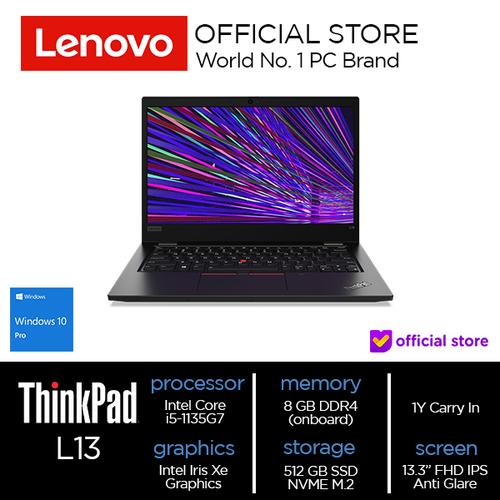 Lenovo ThinkPad L13 Gen 2 Core i5-1135G7 8GB 512SSD W10 Pro Intel Iris