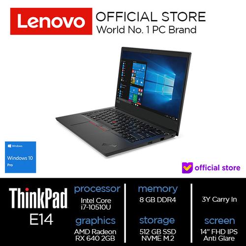 Lenovo Thinkpad E14 - i7-10510U -8GB-512SSD-AMD RX 640 2GB-Win10 Pro